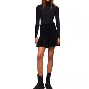BNWT Zara velvet skirt